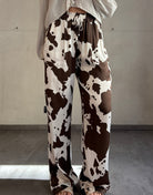Silky Hose mit Cow - Print - Switch - Fashion