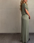 Silky Set – Oversize Shirt & Wide Leg Pants aus Viskose - Switch-Fashion