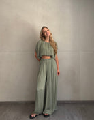 Silky Set – Oversize Shirt & Wide Leg Pants aus Viskose - Switch-Fashion