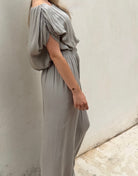 Silky Set – Oversize Shirt & Wide Leg Pants aus Viskose - Switch-Fashion
