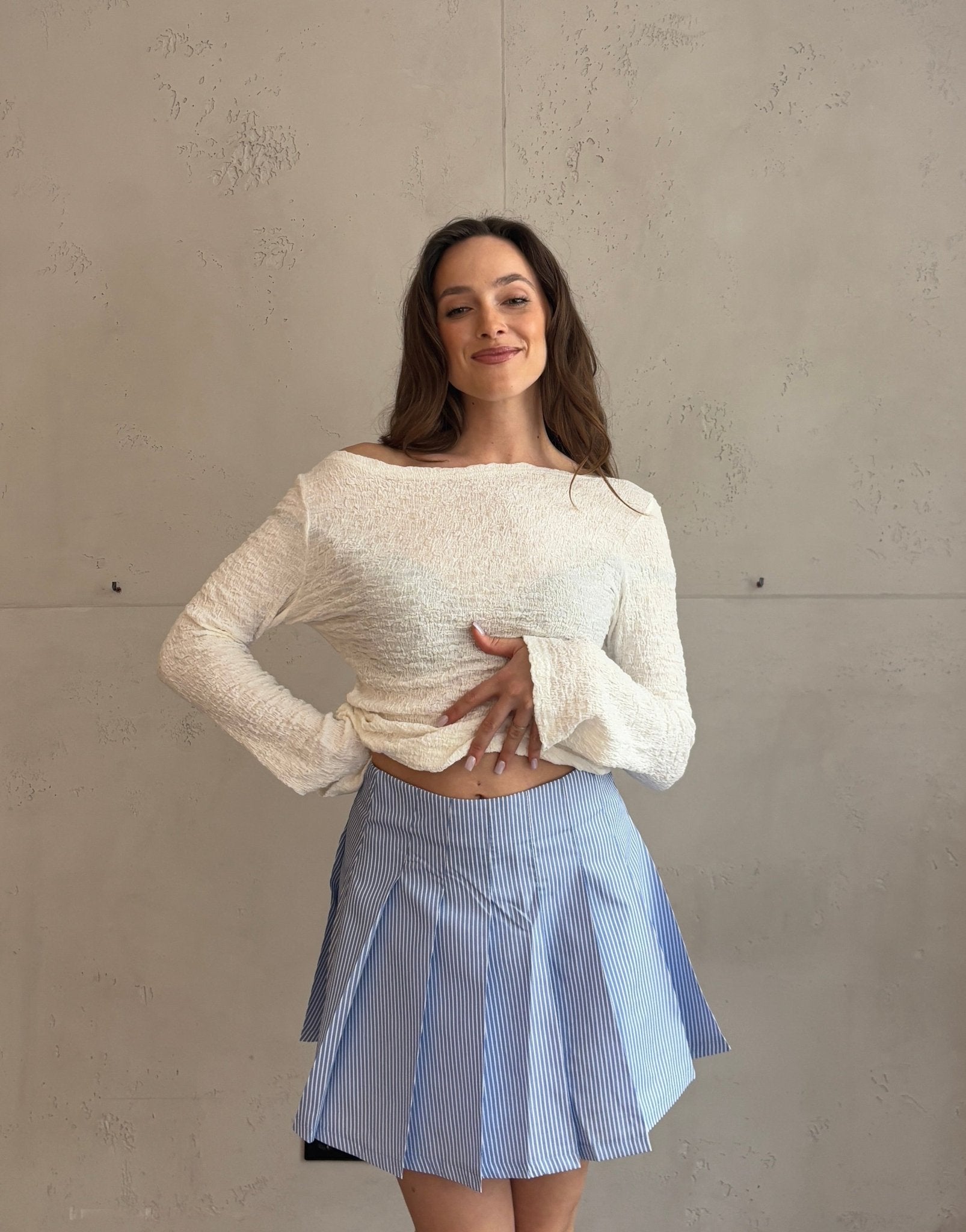 Skaterrock Blau - Weiß Gestreift - Switch - Fashion