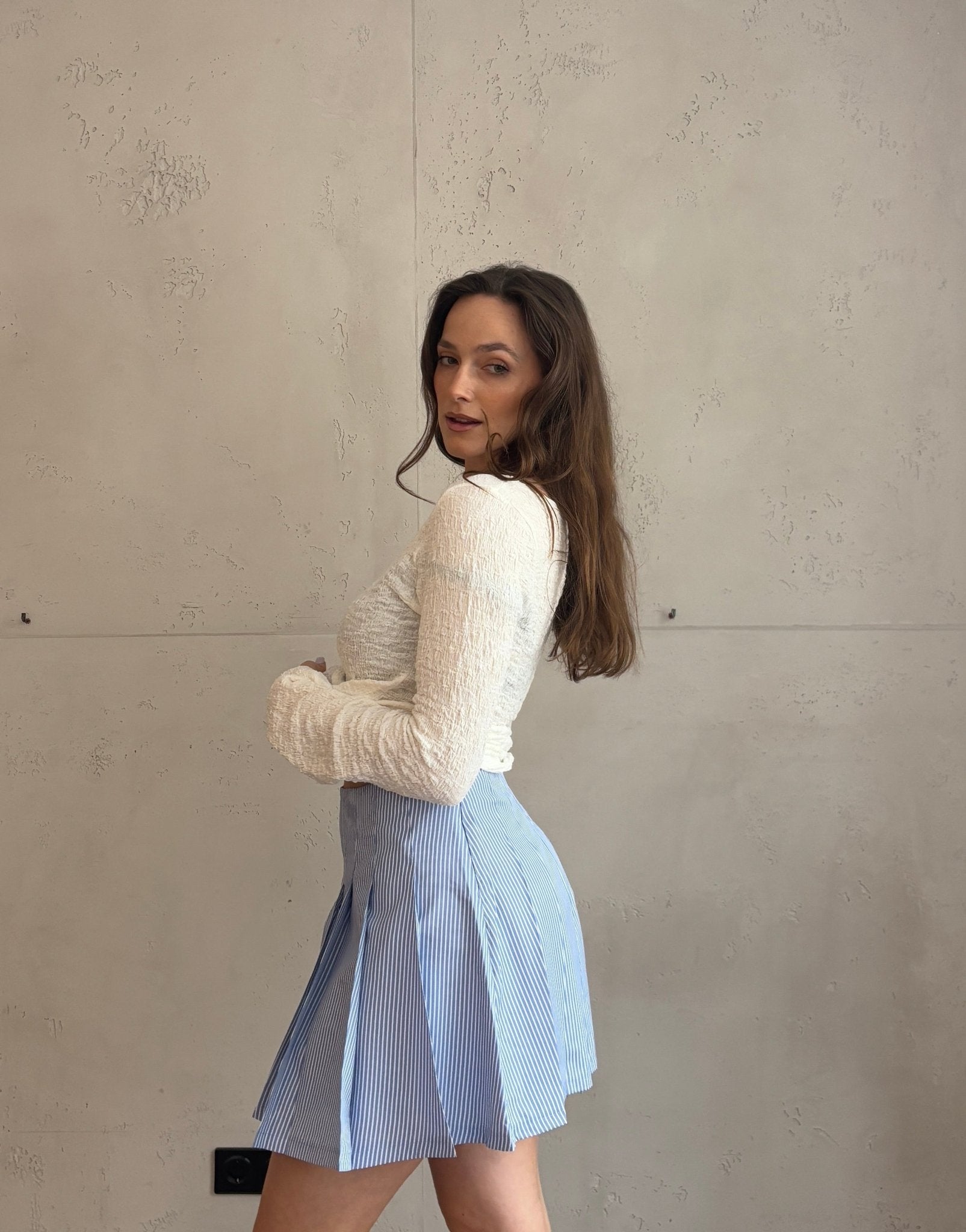 Skaterrock Blau - Weiß Gestreift - Switch - Fashion