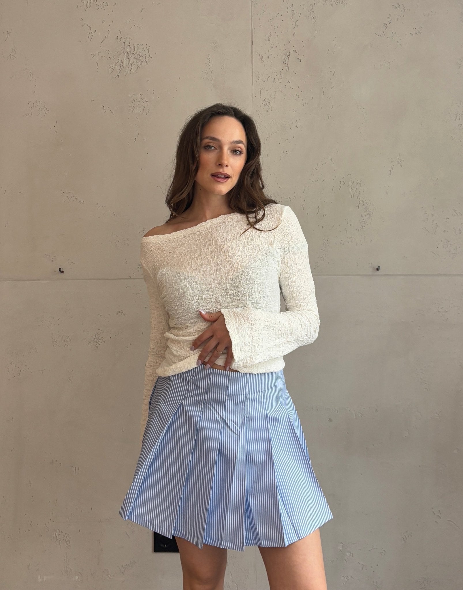 Skaterrock Blau - Weiß Gestreift - Switch - Fashion