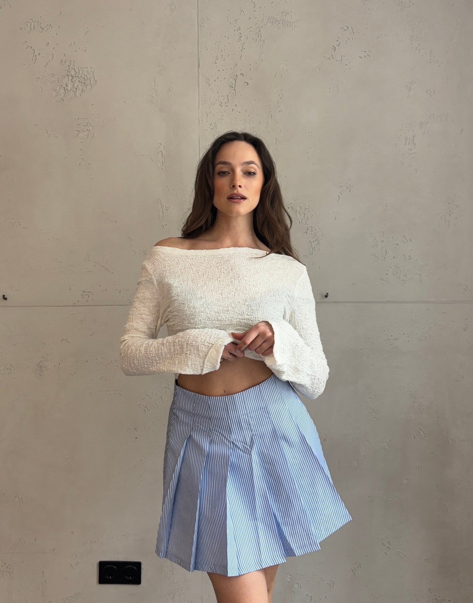 Skaterrock Blau - Weiß Gestreift - Switch - Fashion