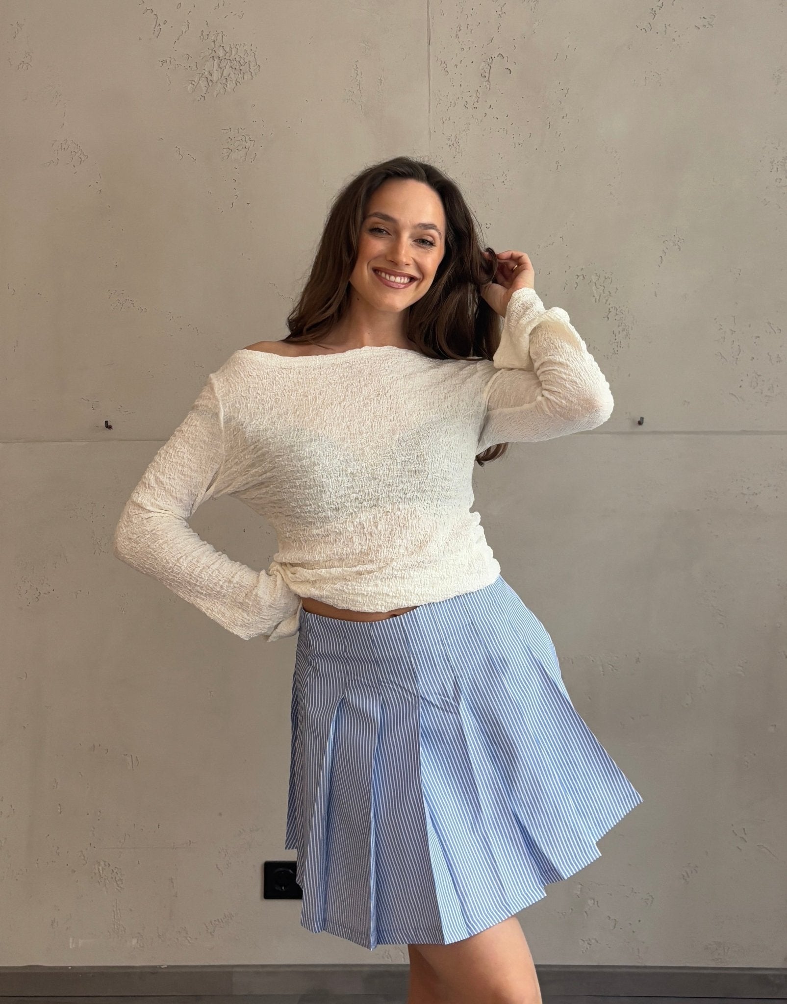 Skaterrock Blau - Weiß Gestreift - Switch - Fashion