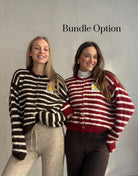 Smiley Patch Strickjacke gestreift - Switch - Fashion