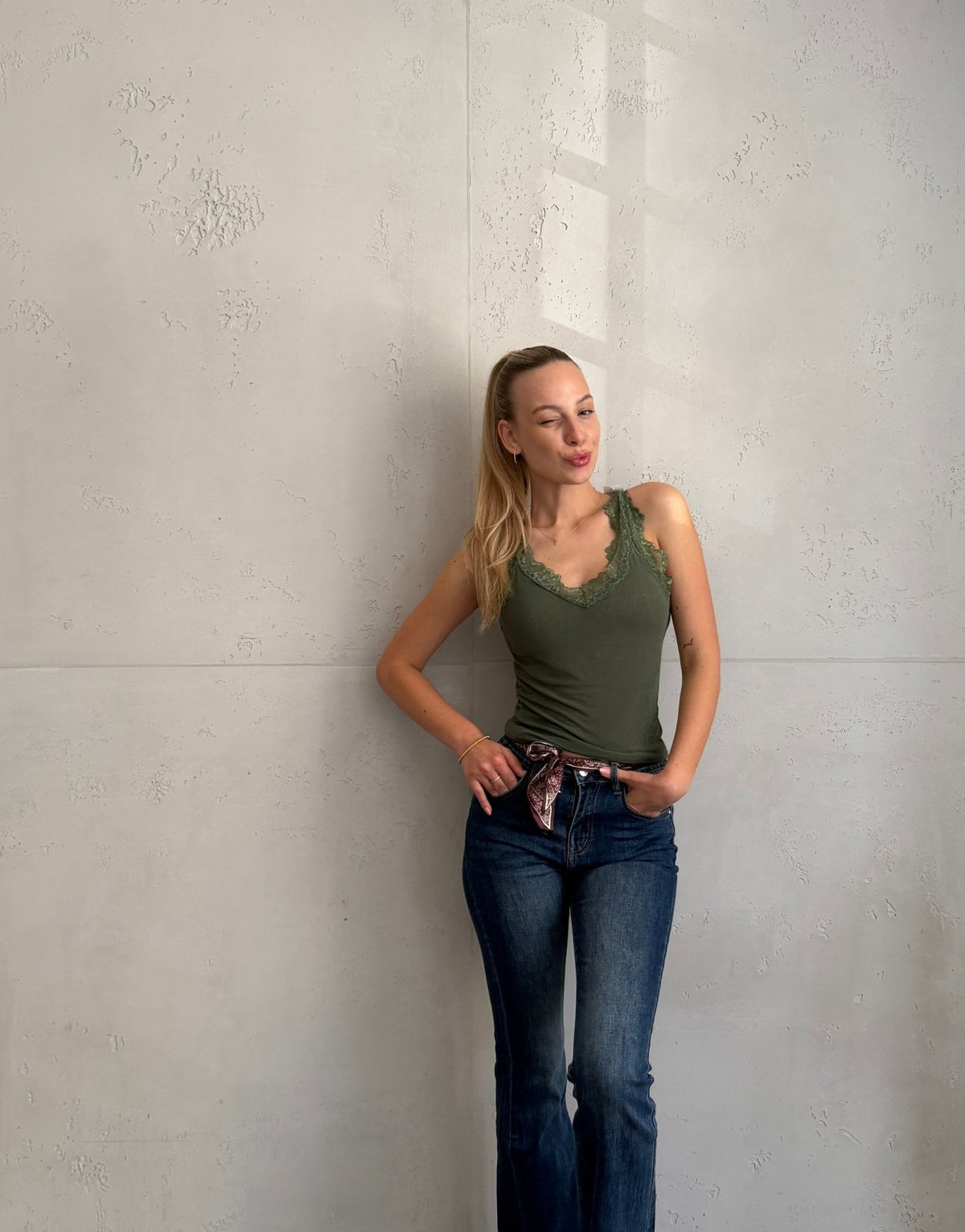 Spitzentop mit Cashmere-Anteil - Switch-Fashion
