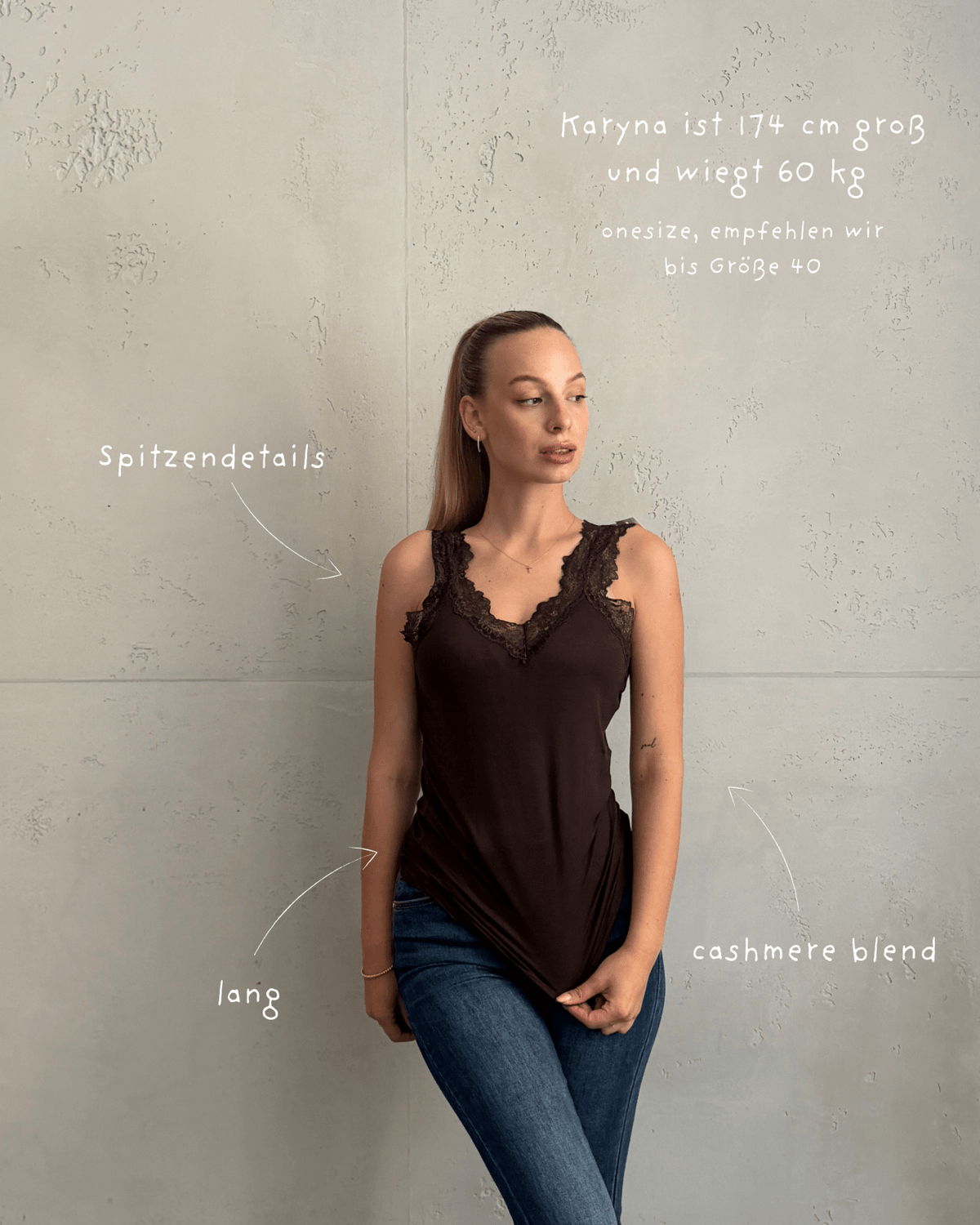 Spitzentop mit Cashmere-Anteil - Switch-Fashion