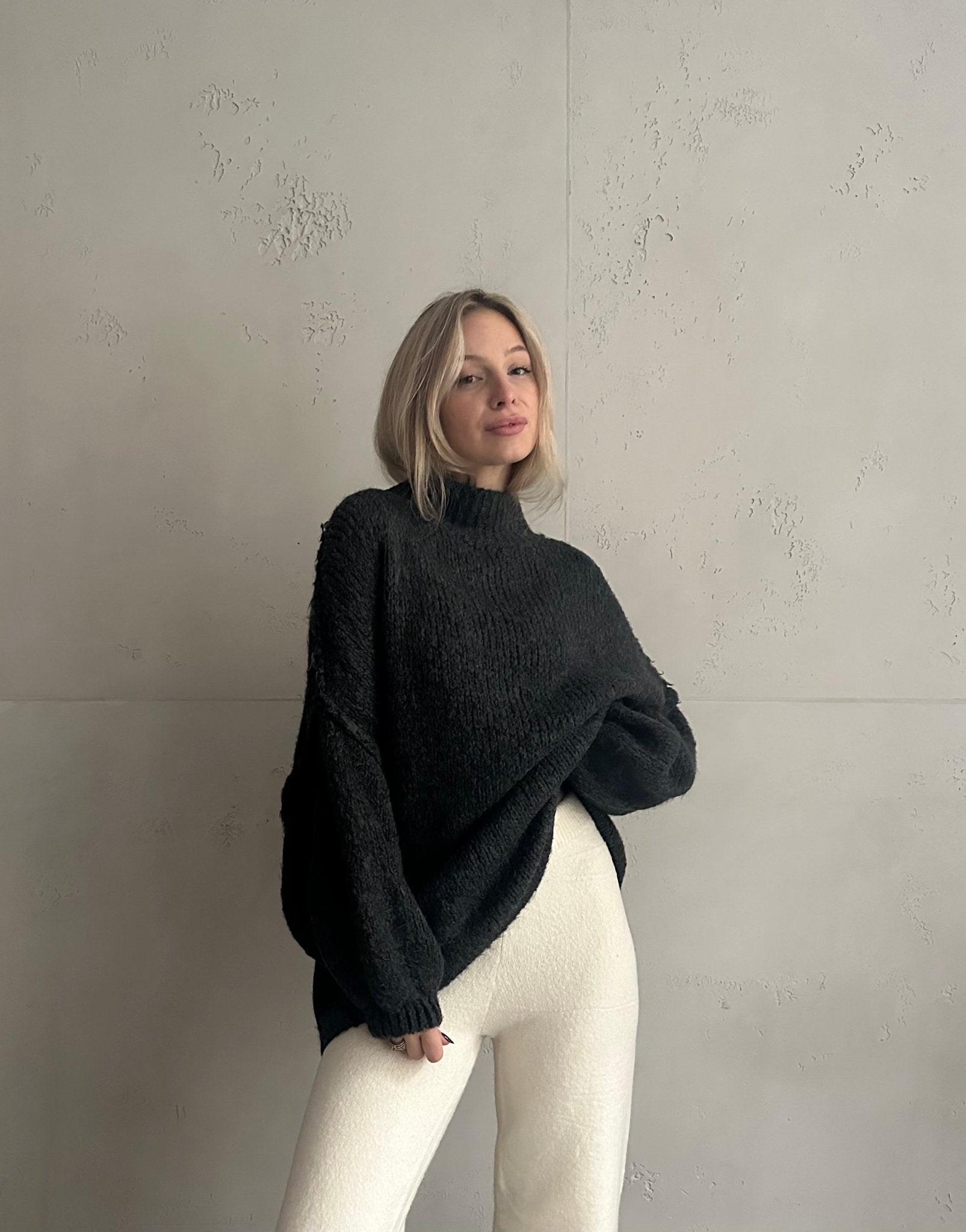 Stehkragen Strickpullover - Switch - Fashion