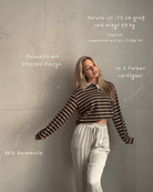 Streifen - Polo mit weitem Langarm im 80s Style – Retro trifft Modern - Switch - Fashion