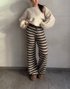 Strickhose mit Streifen aus Wolle - Switch - Fashion