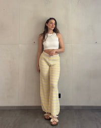 Strickhose mit Streifen aus Wolle