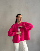 Strickjacke mit einem Knopf und weitem Arm - Switch - Fashion