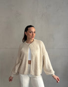 Strickjacke mit einem Knopf und weitem Arm - Switch - Fashion