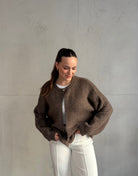 Strickjacke mit einem Knopf und weitem Arm - Switch - Fashion