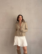 Strickjacke "Uni" mit Reißverschluss und Stehkragen - Switch - Fashion