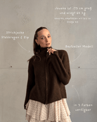 Strickjacke "Uni" mit Reißverschluss und Stehkragen - Switch - Fashion