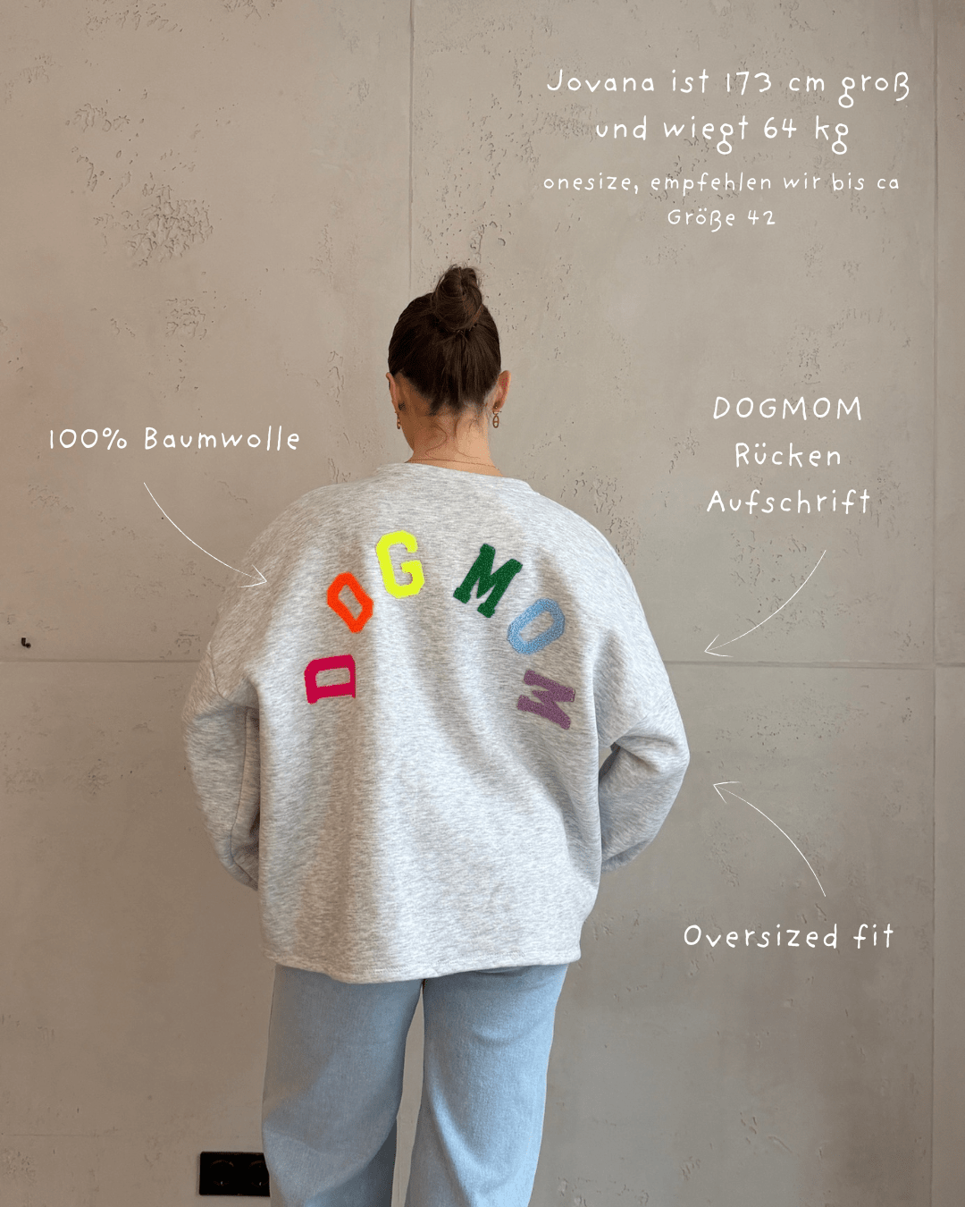 Sweatshirt "Dog Mom" mit Rückenprint - Switch - Fashion