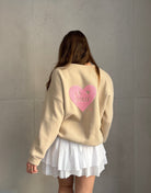 Sweatshirt mit Dolce Vita Backprint & Herz - Switch - Fashion