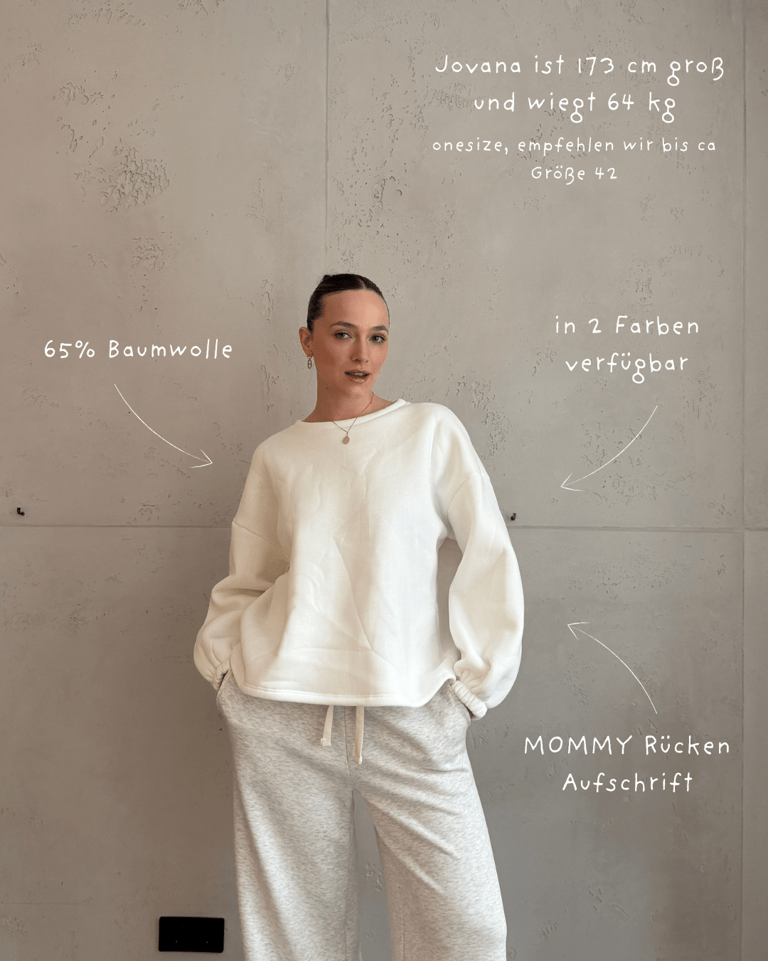 Sweatshirt "Mommy" mit Rückenprint (Flock) - Switch - Fashion
