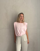 Top mit Schulterpolstern in Uni - Switch-Fashion