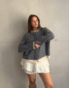Two-Tone Strickjacke mit Streifen - Switch-Fashion