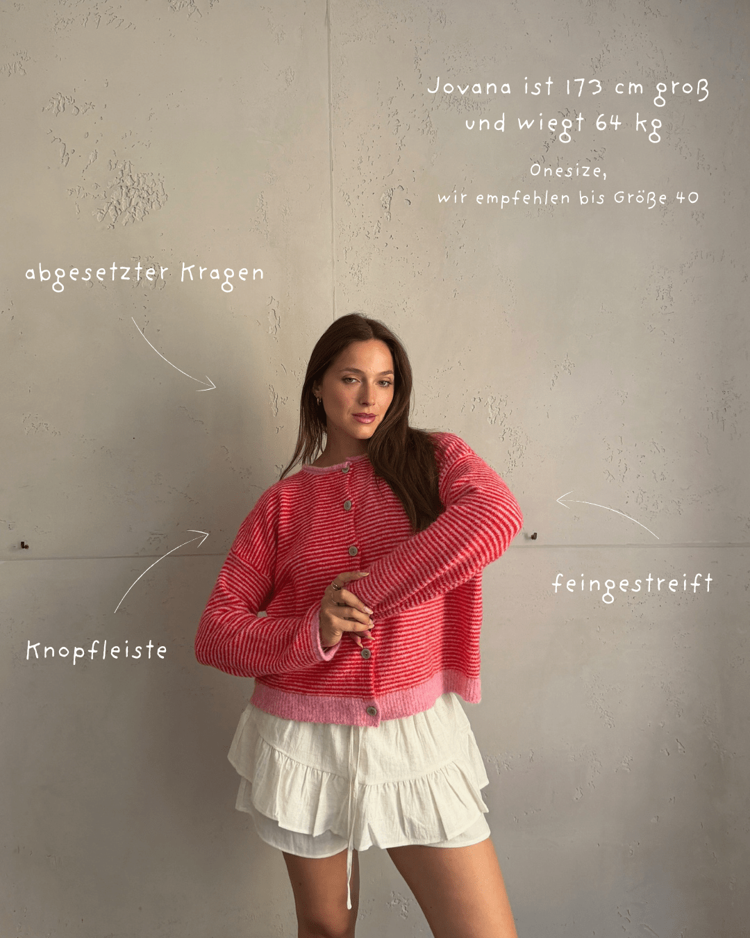 Two-Tone Strickjacke mit Streifen - Switch-Fashion