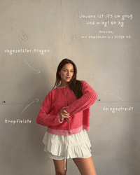 Two-Tone Strickjacke mit Streifen