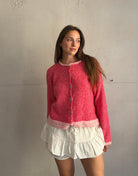 Two-Tone Strickjacke mit Streifen - Switch-Fashion