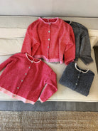 Two-Tone Strickjacke mit Streifen - Switch-Fashion
