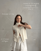 Uni Stehkragen Pullunder mit Zip - Switch - Fashion