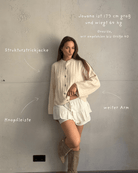 Uni Strickjacke mit Struktur – Kürzerer Arm, Knopfleiste - Switch-Fashion