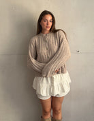 Uni Strickjacke mit Struktur – Kürzerer Arm, Knopfleiste - Switch-Fashion
