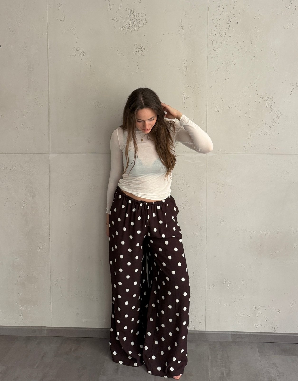 Viskose Hose mit Punkten – Fließender Wide Fit für den Sommer - Switch - Fashion