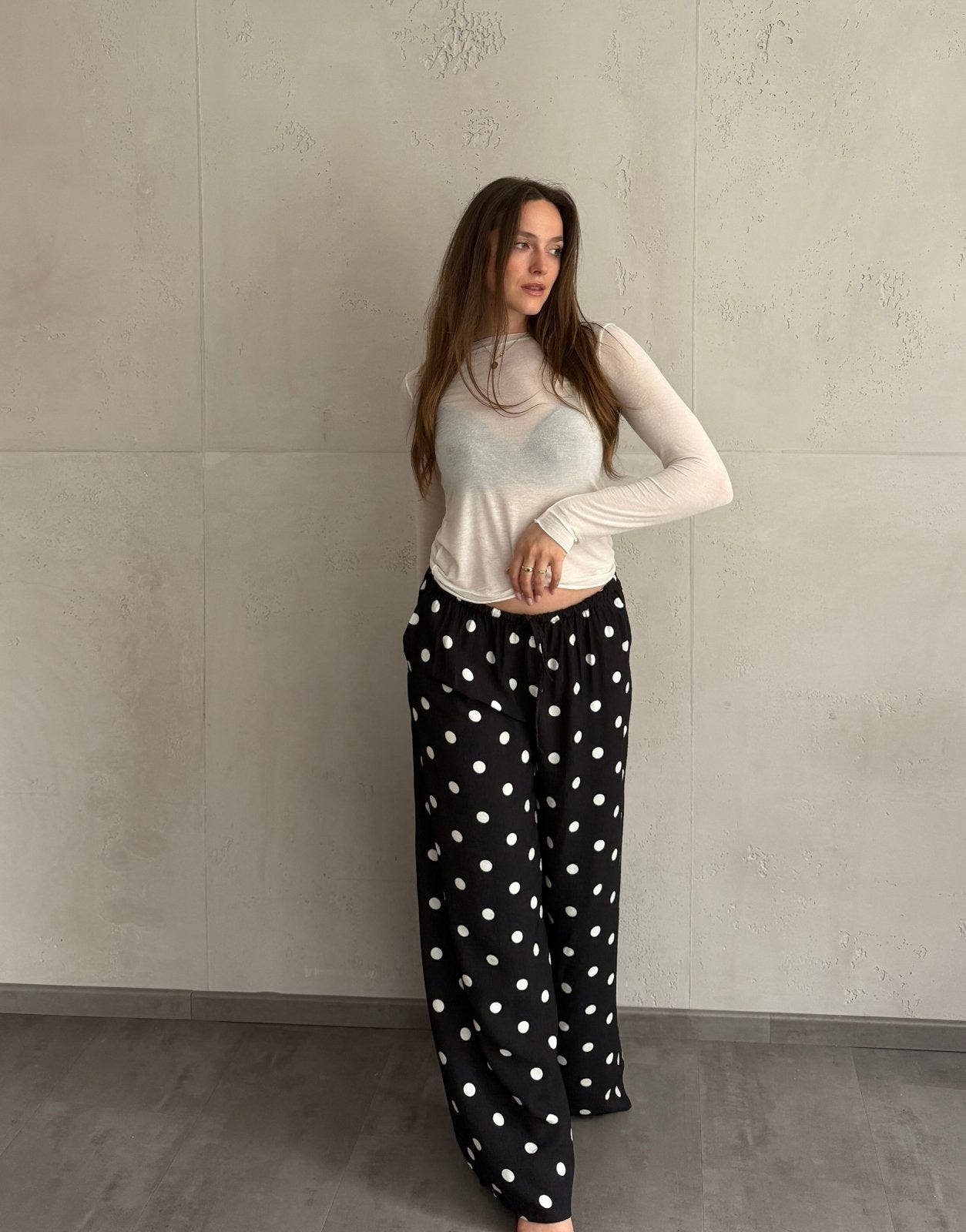 Viskose Hose mit Punkten – Fließender Wide Fit für den Sommer - Switch - Fashion