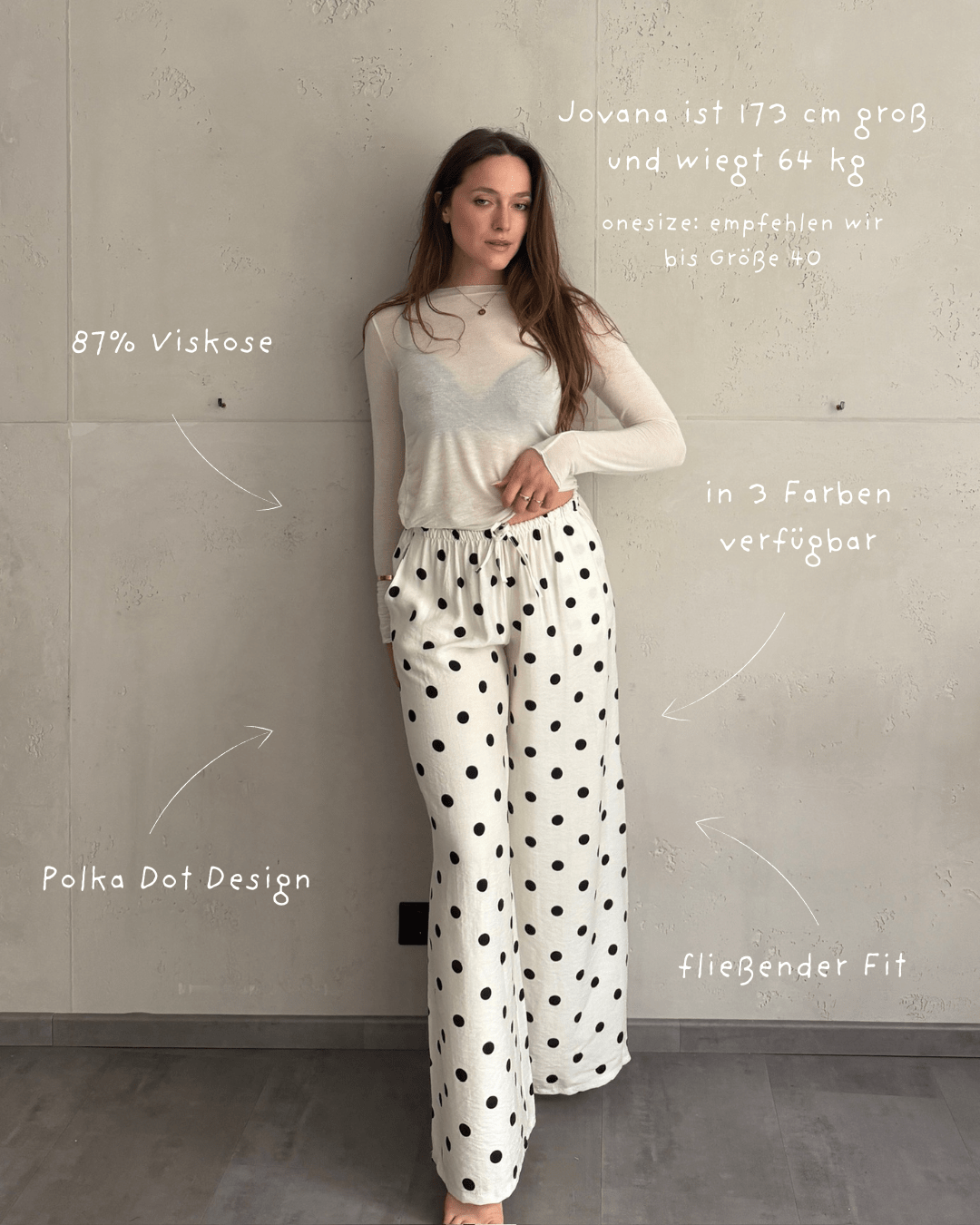 Viskose Hose mit Punkten – Fließender Wide Fit für den Sommer - Switch - Fashion