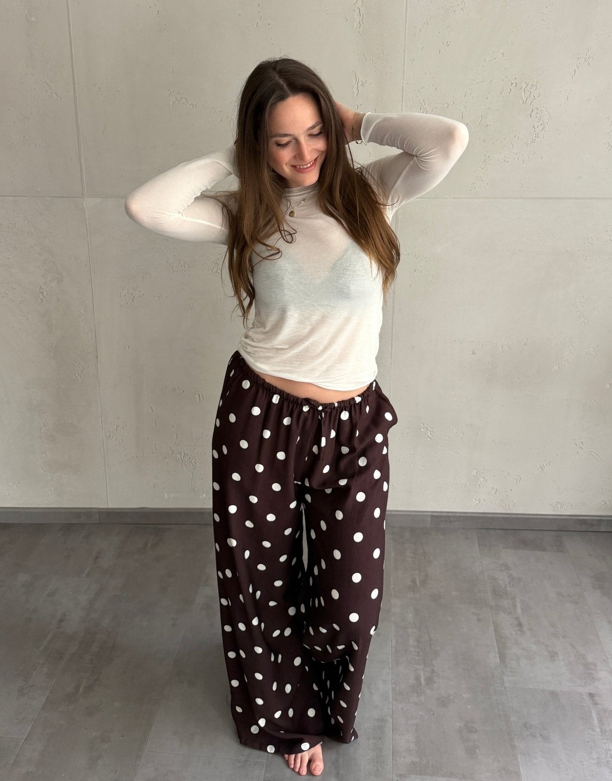 Viskose Hose mit Punkten – Fließender Wide Fit für den Sommer - Switch - Fashion