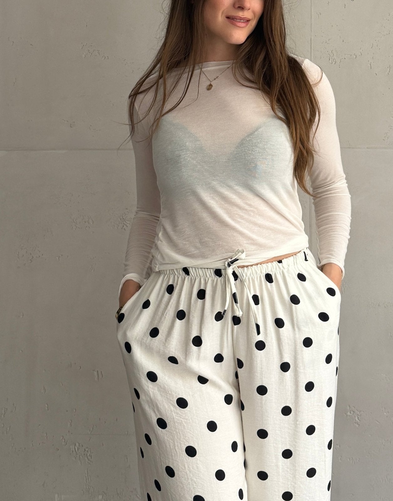 Viskose Hose mit Punkten – Fließender Wide Fit für den Sommer - Switch - Fashion