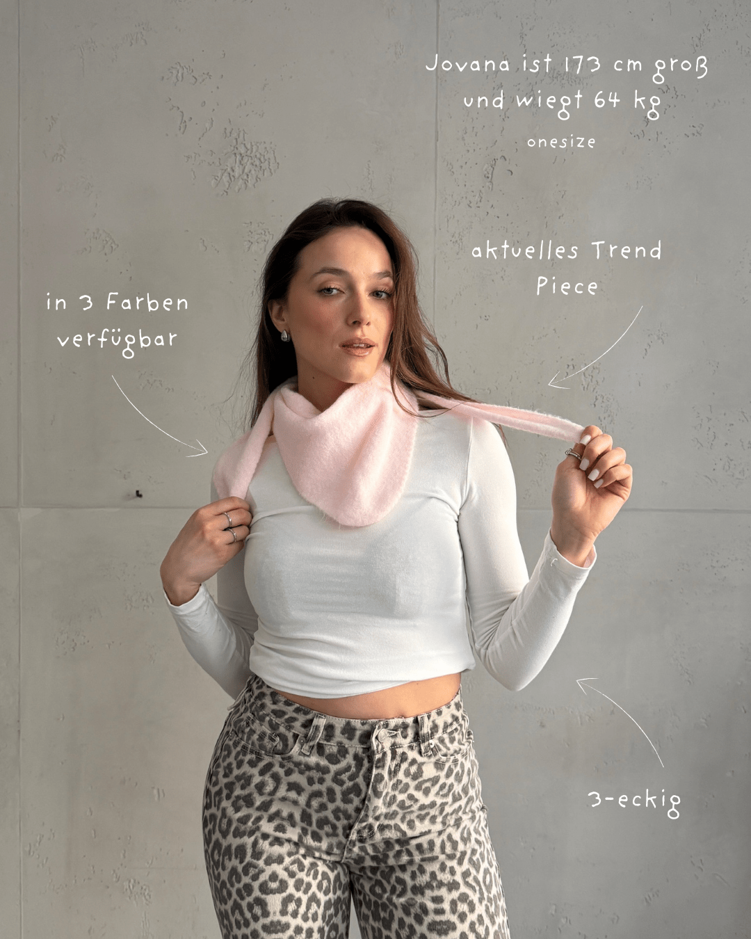 Weicher Dreieck - Schal "Uni" (Strick) - Switch - Fashion