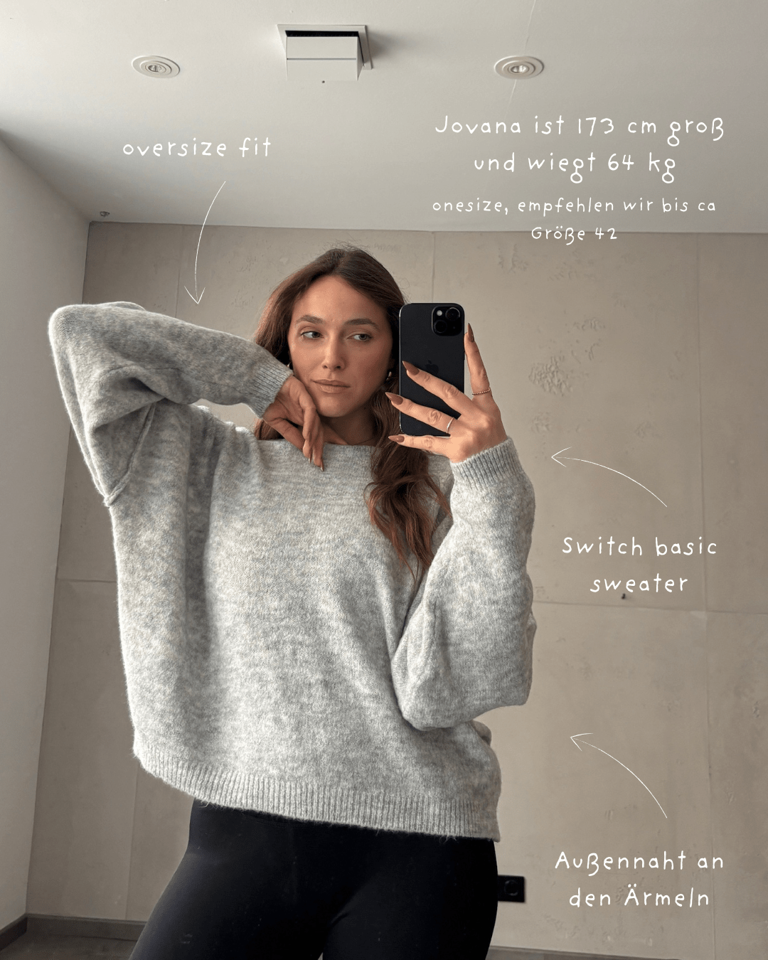 Weicher Switch Pullover mit dezenter Außennaht