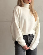 Weicher Switch Rollkragenpullover mit dezenter Außennaht - Switch - Fashion