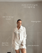 Weiße Rüschen Shorts - Switch - Fashion