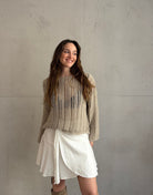 Weitmaschiger Häkelpullover mit überschnittenen Schultern - Switch - Fashion