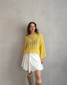 Weitmaschiger Häkelpullover mit überschnittenen Schultern - Switch - Fashion