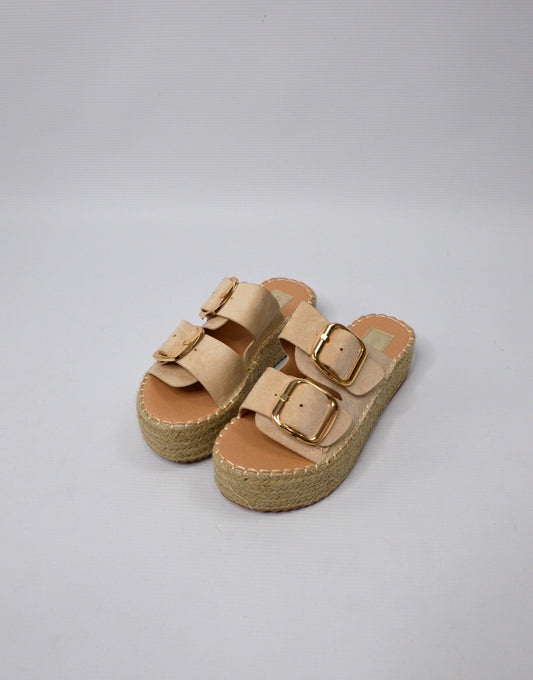 Sandalen mit Plateau und Schnalle beige - Switch-Fashion
